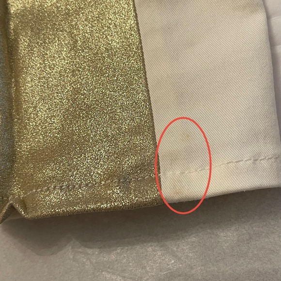 NWT! Rag & Bone Ivory Gold Lambskin Lamb Leather Trim Jeans 27 Intermix - Picture 10 of 16